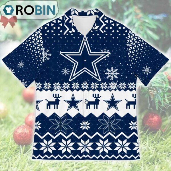 Cowboys Ugly Christmas Design Short Sleeve Shirt 1