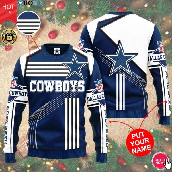 Dallas Cowboys 3D Print Wool Sweater 1