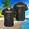 Dallas Cowboys 4 Dak Prescott Black Golden Edition Jersey Inspired Hawaiian Shirt For Men Women 1