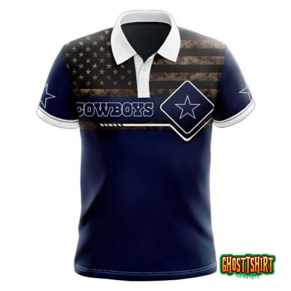 Dallas Cowboys American Flag Polo 1