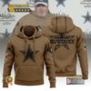 Dallas Cowboys Brown 3D Hoodie Cowboys Camo Brown Military 3d Sweatshirt American Football Gifts 1