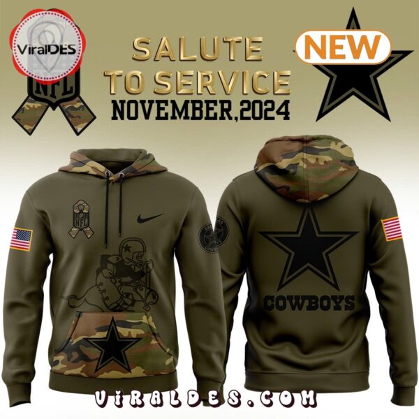 Dallas Cowboys Camo 2024 Salute to Service Hoodie 1