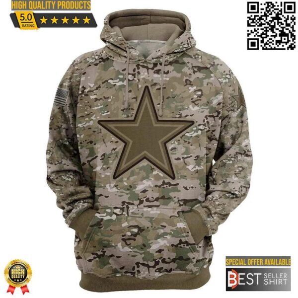 Dallas Cowboys Football 3D Hoodie Camo Nfl Logo 3D Sweatshirt 1