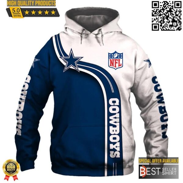 Dallas Cowboys Football 3D Hoodie Logo Nfl 3D Sweatshirt 1