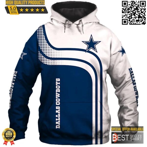 Dallas Cowboys Football 3D Hoodie Nfl 3D Logo Sweatshirt 1