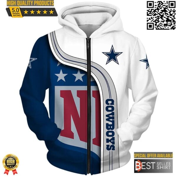 Dallas Cowboys Football 3D Hoodie Nfl Logo 3D Sweatshirt 1