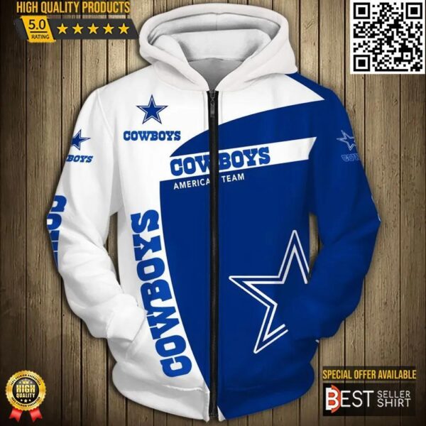 Dallas Cowboys Football 3D Logo Hoodie Nfl 3D Sweatshirt 1