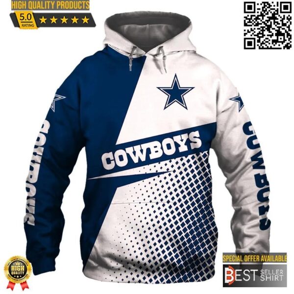 Dallas Cowboys Football 3D Logo Unisex Hoodie Nfl 3D Sweatshirt 1