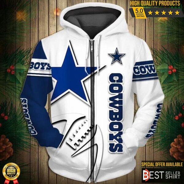 Dallas Cowboys Football Logo 3D Hoodie Nfl Sweatshirt 1