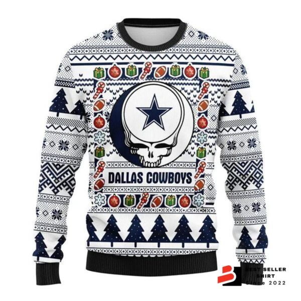 Dallas Cowboys Grateful Dead Ugly Christmas Sweater Christmas Sweater Dallas Cowboys 1