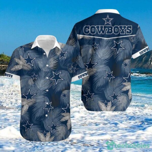 Dallas Cowboys Hawaiian Shirt Leaf Graphic