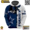 Dallas Cowboys Logo Football 3D Hoodie Heartbeat Nfl 3D Sweatshirt 1