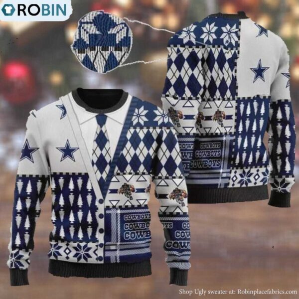 Dallas Cowboys NFL American Football Team Cardigan Ugly Sweater 1