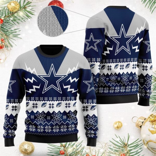 Dallas Cowboys NFL Football Team 3D Ugly Christmas Sweater 1