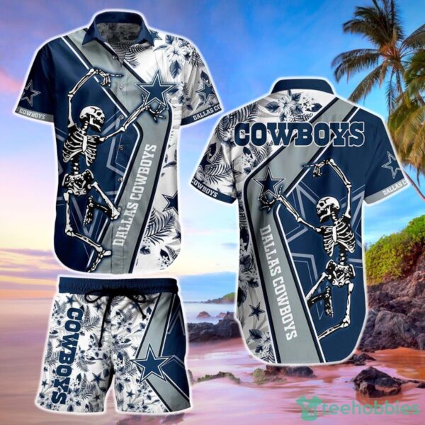 Dallas Cowboys NFL Hawaiian Shirt Anf Short Sekeleton Design Hot Short Styles For Men Women 1