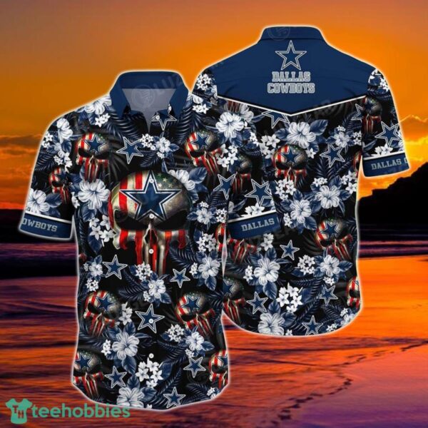 Dallas Cowboys NFL Hawaiian Shirt Skull Punisher Printed 3D New Trend Summer For Your Loved Ones 1