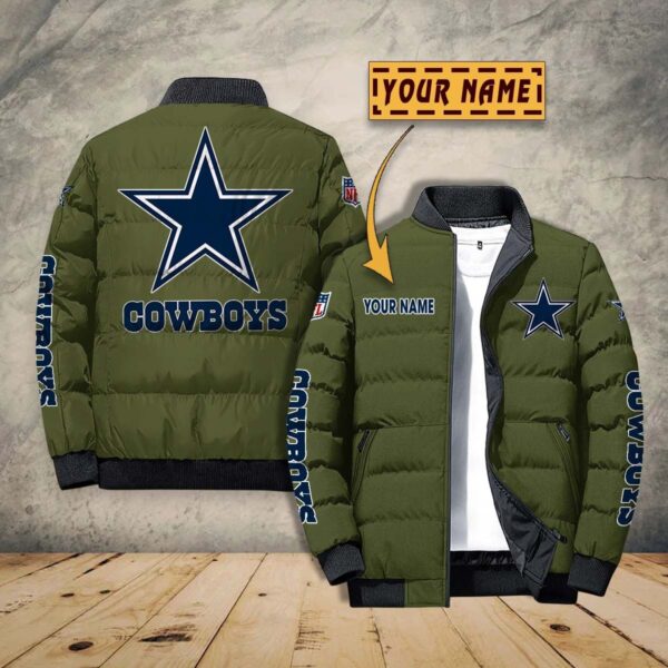 Dallas Cowboys NFL Personalized Puffer Jacket For Fan V11 1