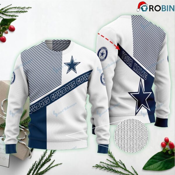 Dallas Cowboys Personalized Ugly Christmas Sweater V1 1