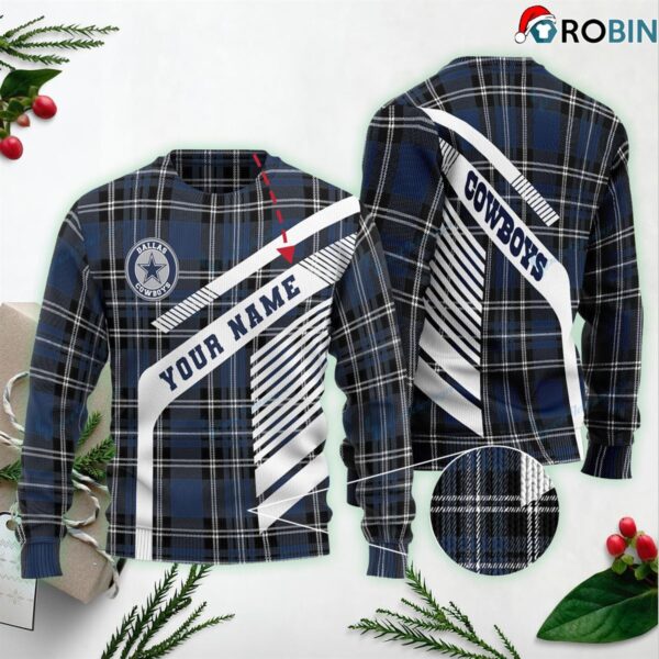 Dallas Cowboys Personalized Ugly Christmas Sweater V2 1