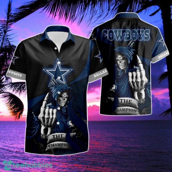 Dallas Cowboys Skull Death Hawaiian Shirt Short 1