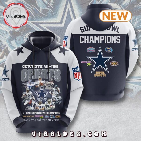 Dallas Cowboys Super Bowl Champions Hoodie 1