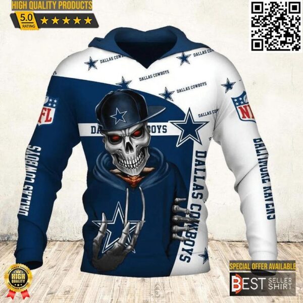 Dallas Cowboys Team Logo Football 3D Hoodie Death Nfl 3D Sweatshirt 1