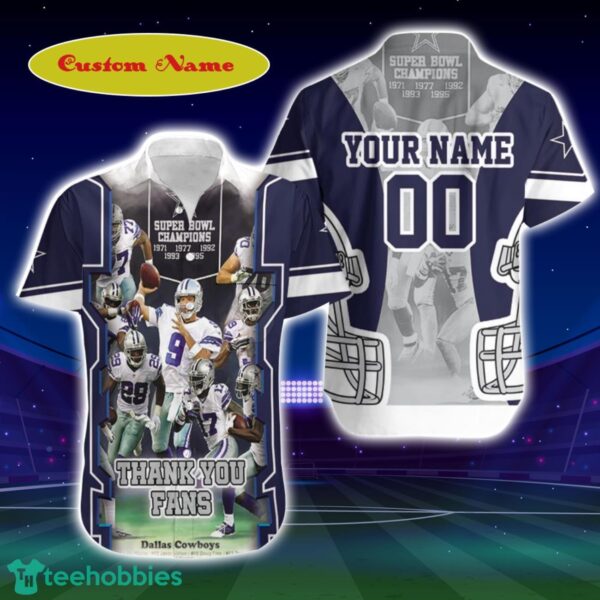 Dallas Cowboys Thank You Fans NFC Custom Name Hawaiian Shirt Impressive Gift For Men And Women Fans 1