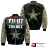 Fight Like A Dallas Cowboys Autism Support Bomber Jacket 1