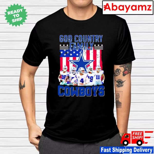 God country family Cowboys American flag T shirt hoodie sweater long sleeve and tank top 1