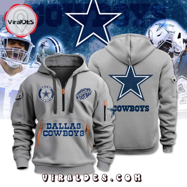 Luxury Dallas Cowboys Football Grey Hoodie 1