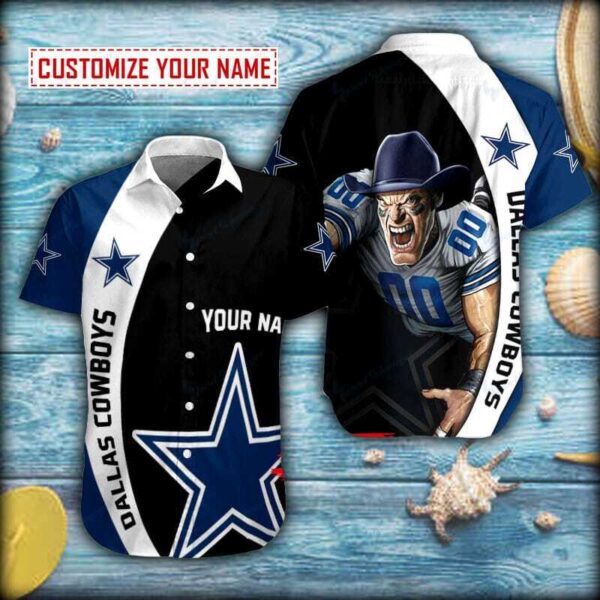 Mascot Cowboys Football Short Sleeve Hawaiian Shirt 1