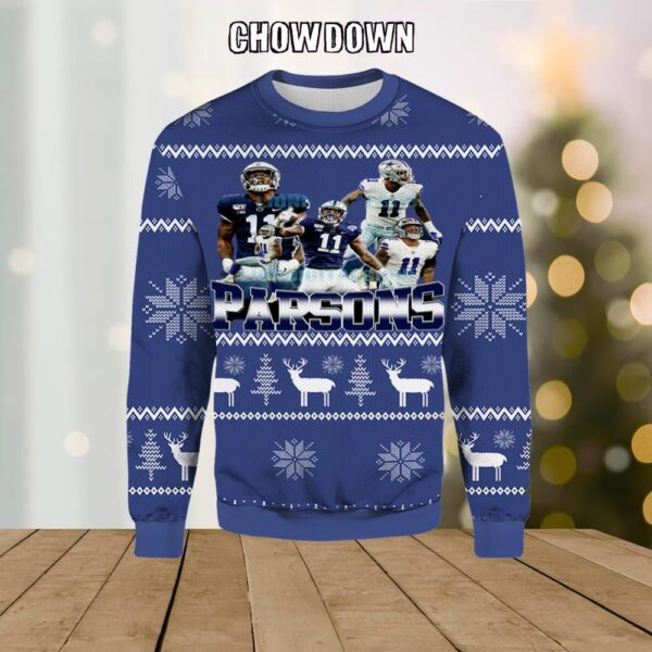 Micah Parsons Dallas Cowboys Ugly Sweater Christmas Gifts 1