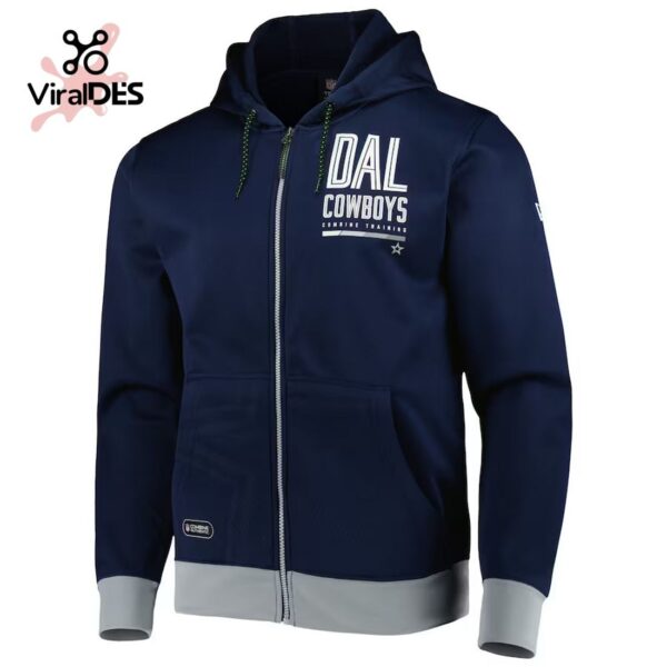 NFL Dallas Cowboys Combine Training Football Navy Hoodie 3D Limited 1