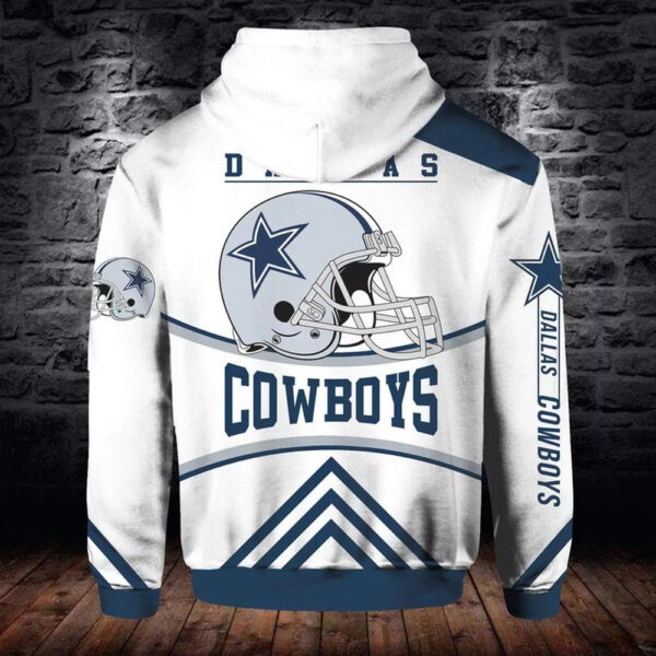 NFL Flight Suit Cowboys 3D Cycling Clothing Uniform Zipper Sport Long Sleeve Coat Gift White Pullover Hoodie Zip Hoodie 1