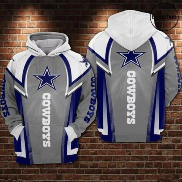 Nfl Cowboys 3D Pullover Hoodie Zip Hoodie 1