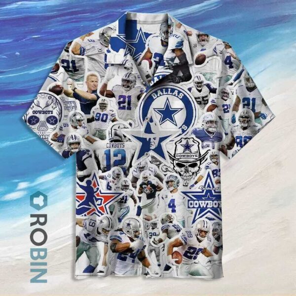 Nfl Cowboys Team Regular Fit Casual Hawaiian Shirt 1