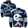 Nfl Dallas Cowboys Bomber Jacket Blue Cheap For Fans 1