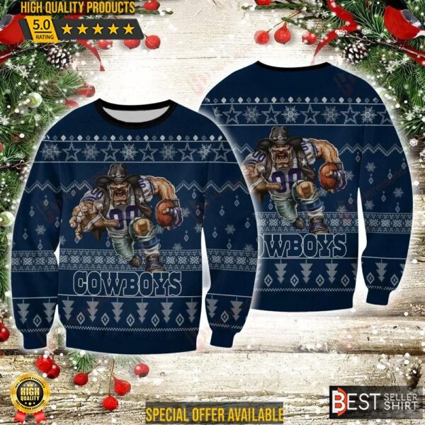 Nfl Dallas Cowboys Players Football Christmas Ugly Sweater 1