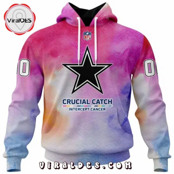 Personalized NFL Dallas Cowboys Crucial Catch Intercept Cancer Hoodie 1