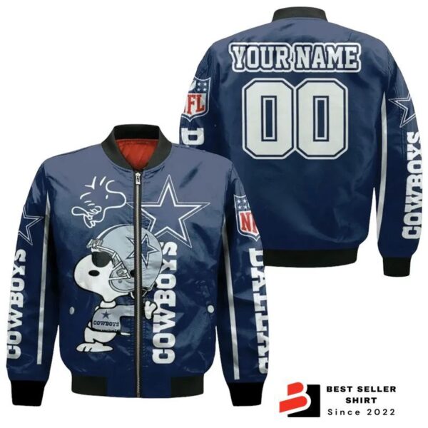 Snoopy Dallas Cowboys Bomber Jacket Nfl Fans 3d Personalized 1