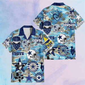 This Girl Loves Cowboys Giveaway 2024 Hawaiian Shirt