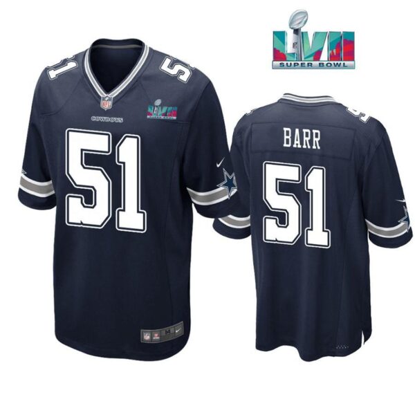 Anthony Barr 51 Cowboys Super Bowl LVII Super Bowl LVII Navy Men Game Jersey 1