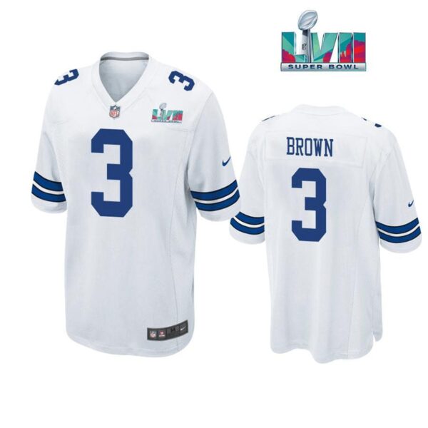 Anthony Brown 3 Cowboys Super Bowl LVII Super Bowl LVII White Men Game Jersey 1