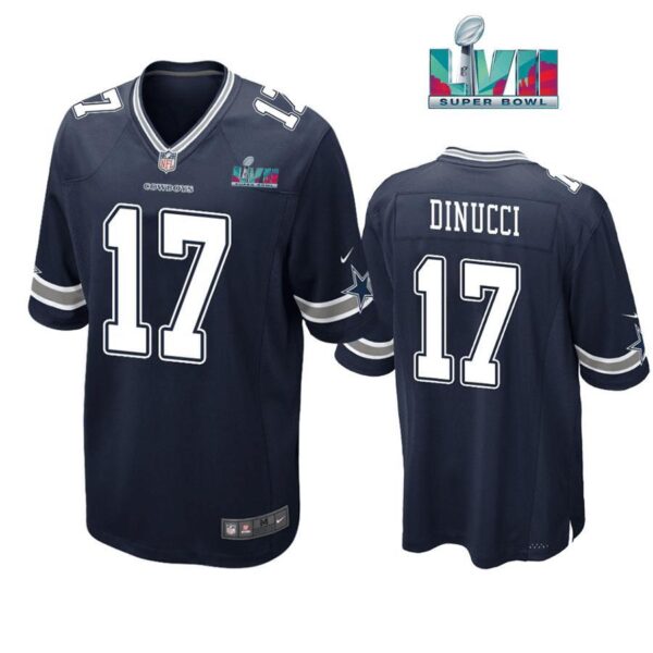 Ben Dinucci 17 Cowboys Super Bowl LVII Super Bowl LVII Navy Men Game Jersey 1