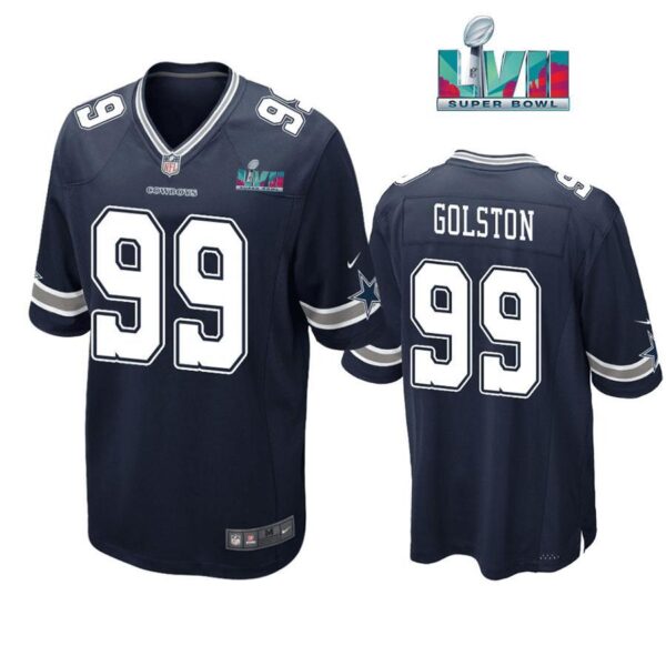 Chauncey Golston 99 Cowboys Super Bowl LVII Super Bowl LVII Navy Men Game Jersey 1