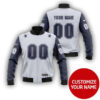 Cowboys Super Bowl Champions Personalized Number Name Grey Gift For Cowboys Fans Bomber Jacket 1