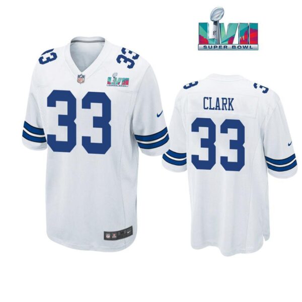 Damone Clark 33 Cowboys Super Bowl LVII Super Bowl LVII White Men Game Jersey 1