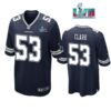 Damone Clark 53 Cowboys Super Bowl LVII Super Bowl LVII Navy Men Game Jersey 1