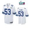 Damone Clark 53 Cowboys Super Bowl LVII Super Bowl LVII White Men Game Jersey 1