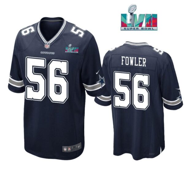 Dante Fowler Jr. 56 Cowboys Super Bowl LVII Super Bowl LVII Navy Men Game Jersey 1